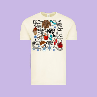Winter Festive Essentials Vintage Tee Designed By Cowhidedigitalart