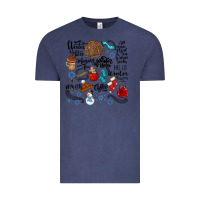 Vintage Denim winter festive essentials Vintage Tee - CowhideDigitalArt