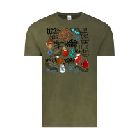 Vintage Olive winter festive essentials Vintage Tee - CowhideDigitalArt
