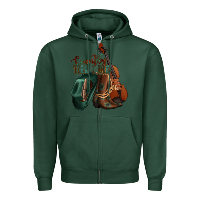 Country Till I Die Zipper Hoodie by Jasminsmagicworld | Teevron