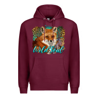 Burgundy wild soul fox with dream catcher Premium Hoodie - BarkalooDesign