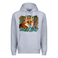 Heather Grey wild soul fox with dream catcher Premium Hoodie - BarkalooDesign