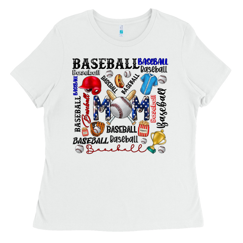 Baseball Mom Ladies Tee by CowhideDigitalArt | Teevron