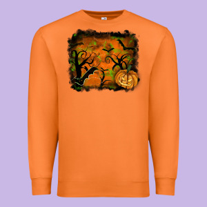 Halloween Backround Premium Sweatshirt Designed By Ranaportraitstore