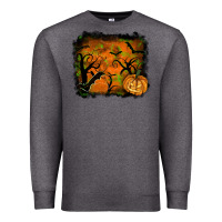 Charcoal Heather halloween backround Premium Sweatshirt - RanaPortraitStore