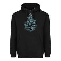 Black Colorado Blue Spruce Heavyweight Hoodie - RanaPortraitStore