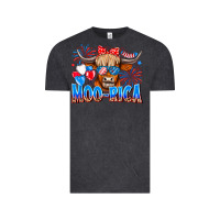 Vintage Black moo rica Vintage Tee - CowhideDigitalArt