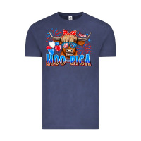 Vintage Denim moo rica Vintage Tee - CowhideDigitalArt
