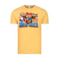 Vintage Mustard moo rica Vintage Tee - CowhideDigitalArt