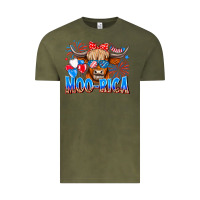 Vintage Olive moo rica Vintage Tee - CowhideDigitalArt