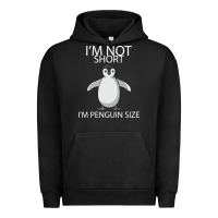 Pigment Black I'm Not Short I'm Penguin Size Urban Hoodie - Bettercallsaul