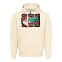 Sandshell ho ho howdy with santa Zipper Hoodie - RanaPortraitStore