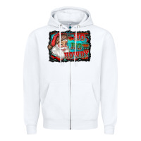 White ho ho howdy with santa Zipper Hoodie - RanaPortraitStore