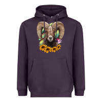 Plum Bighorn Sheep Heavyweight Hoodie - RanaPortraitStore