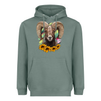 Sage Bighorn Sheep Heavyweight Hoodie - RanaPortraitStore