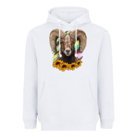 White Bighorn Sheep Heavyweight Hoodie - RanaPortraitStore