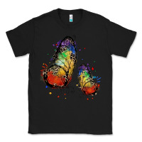 Black rainbow butterfly pride Classic Tee - FaDigitalArtStudio