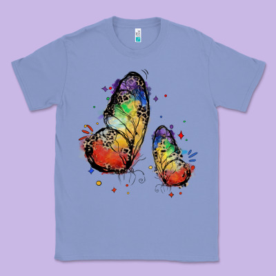 Rainbow Butterfly Pride Classic Tee Designed By Fadigitalartstudio