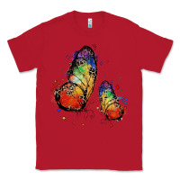 Red rainbow butterfly pride Classic Tee - FaDigitalArtStudio