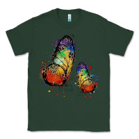 Sports Green rainbow butterfly pride Classic Tee - FaDigitalArtStudio