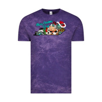 Cloud Purple merry christmas y'all kentucky Vintage Tee - CowhideDigitalArt
