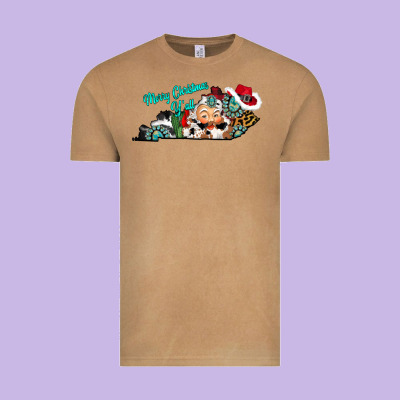 Merry Christmas Y'all Kentucky Vintage Tee Designed By Cowhidedigitalart