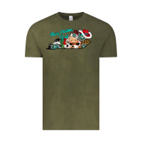 Vintage Olive merry christmas y'all kentucky Vintage Tee - CowhideDigitalArt