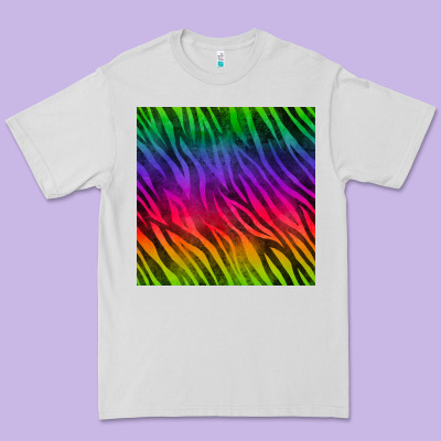 Colorful Zebra Seamless Pattern Premium Tee Designed By Bundleandbundleshop