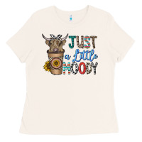 Bone just a latte moody Ladies Tee - CowhideDigitalArt