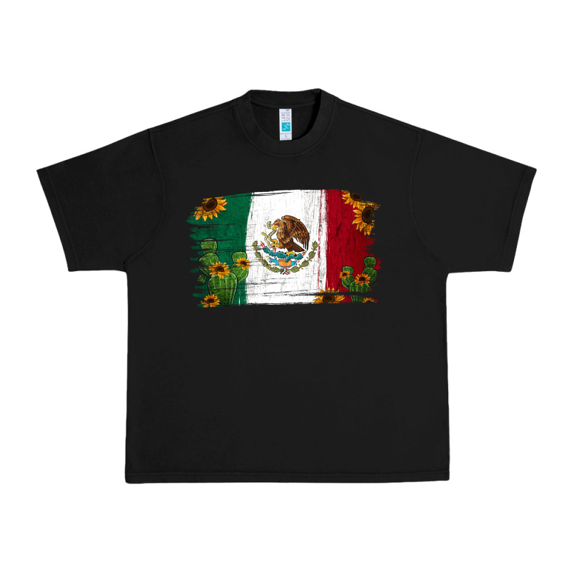 Mexican Flag Cactus Sunflower Urban Heavy Tee by Jasminsmagicworld | Teevron