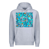 Heather Grey humpback whale tumbler Premium Hoodie - BarkalooDesign