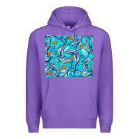 Purple humpback whale tumbler Premium Hoodie - BarkalooDesign