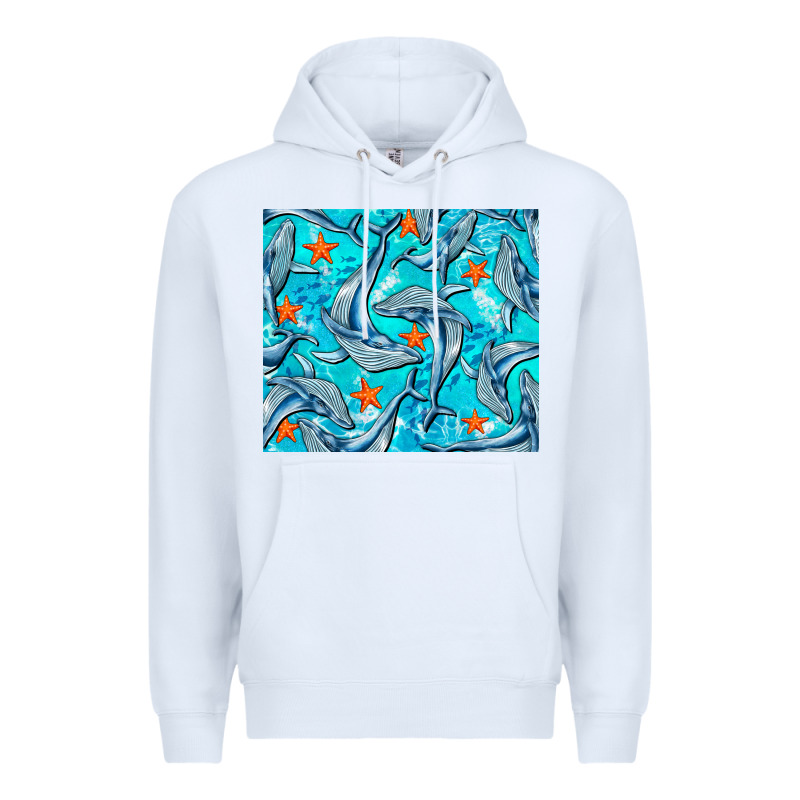 Humpback Whale Tumbler Premium Hoodie by BarkalooDesign | Teevron