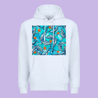 Humpback Whale Tumbler Premium Hoodie Designed By Barkaloodesign