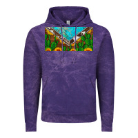 Cloud Purple cactus sunflower cowhide and turquoise license plate Vintage Hoodie - Artiststas