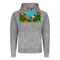 Cloud Rock cactus sunflower cowhide and turquoise license plate Vintage Hoodie - Artiststas