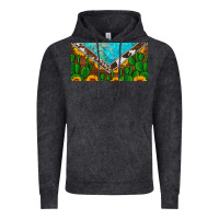 Vintage Black cactus sunflower cowhide and turquoise license plate Vintage Hoodie - Artiststas