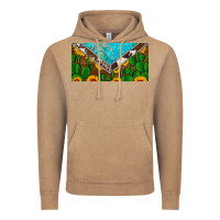 Vintage Coffee cactus sunflower cowhide and turquoise license plate Vintage Hoodie - Artiststas