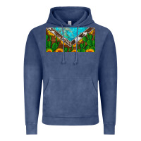 Vintage Denim cactus sunflower cowhide and turquoise license plate Vintage Hoodie - Artiststas