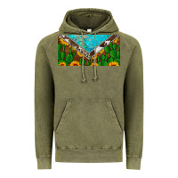 Vintage Olive cactus sunflower cowhide and turquoise license plate Vintage Hoodie - Artiststas