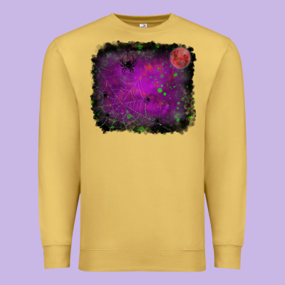 Halloween Backround Moon Premium Sweatshirt Designed By Ranaportraitstore