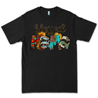 Black Blessed Mama Premium Tee - FaDigitalArtStudio