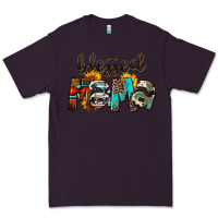 Plum Blessed Mama Premium Tee - FaDigitalArtStudio