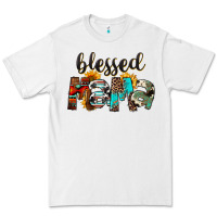 White Blessed Mama Premium Tee - FaDigitalArtStudio