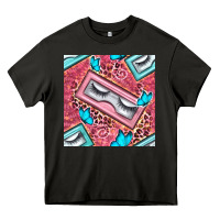 Asphalt cosmetic fake eyelashes and butterfly with leopard seamless pattern bb Heavy Core Tee - BundleAndBundleShop