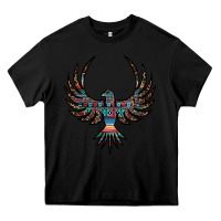 Black aztec leopard thunderbird Heavy Core Tee - RanaPortraitStore