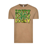 Vintage Coffee Lucky Clover Vintage Tee - CowhideDigitalArt