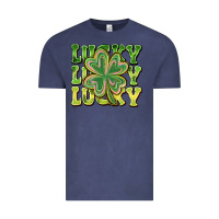 Vintage Denim Lucky Clover Vintage Tee - CowhideDigitalArt