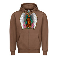 Chestnut Angel Wing Lady of Guadalupe Zipper Hoodie - Jasminsmagicworld