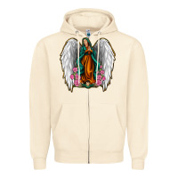 Sandshell Angel Wing Lady of Guadalupe Zipper Hoodie - Jasminsmagicworld